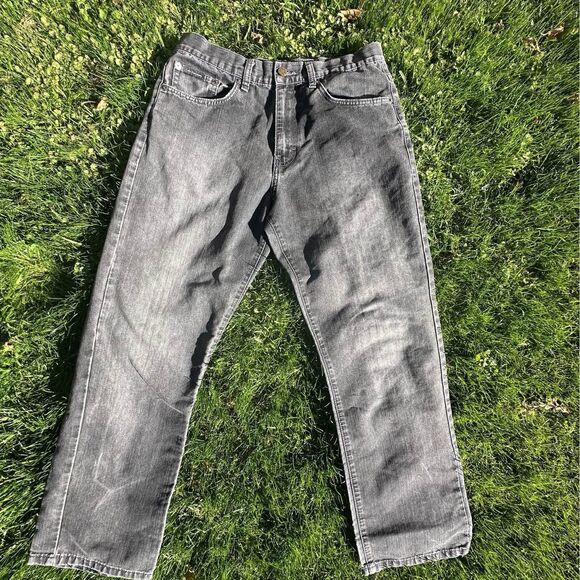 Other - Grey and black straight leg jeans

Sweaters•Hoodies•Pants•Shirts•Shoes•Tops